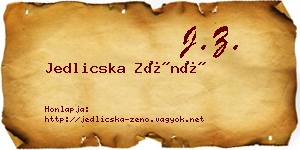 Jedlicska Zénó névjegykártya